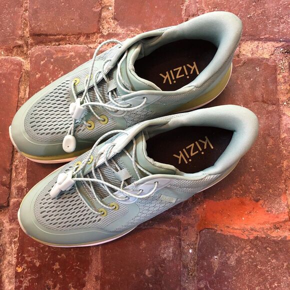 Kizik London Surf Spray Granite Green Womens Athletic Sneaker Sz 9 Slip On - Picture 1 of 16